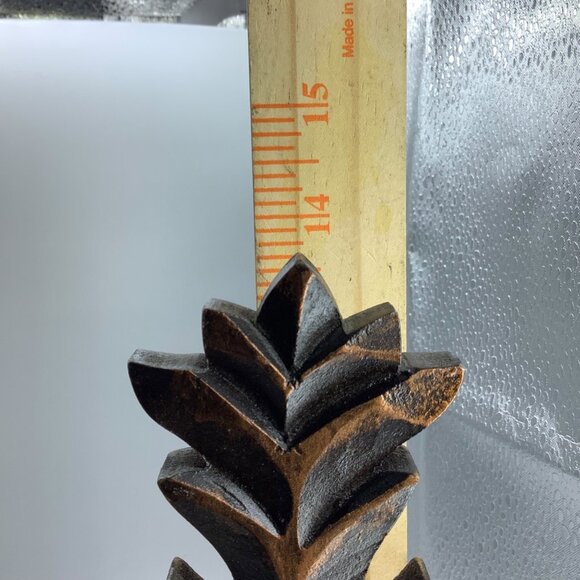 Pier 1 Imports Wood Carved Cross India Made Stands 13.5" x 6" Dark Brown - Picture 6 of 7